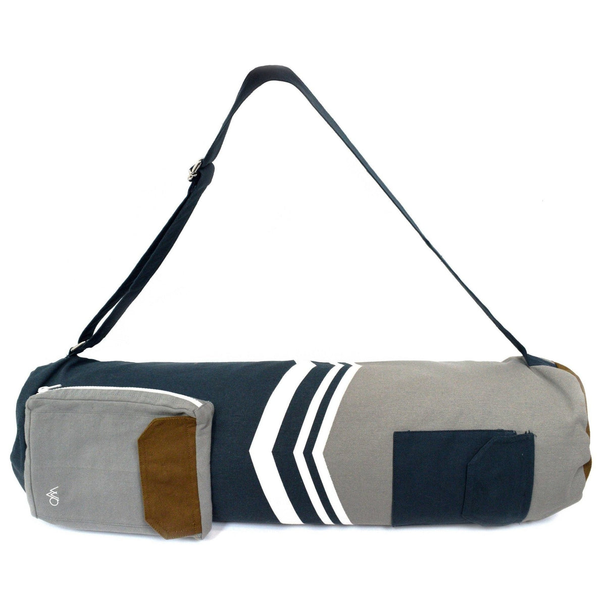 Organic Yoga Mat Bag - Blue & Grey - Ethereal Essentials