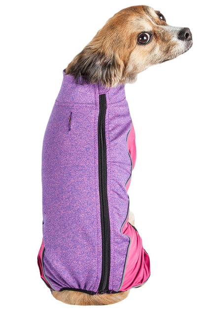 Pet Life® Active 'Chase Pacer' Medium-weight 4-Way-Stretch Yoga Fitness Dog Tracksuit