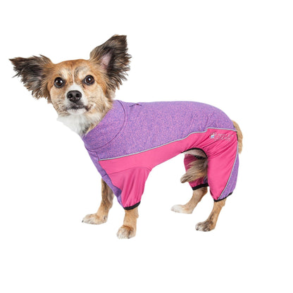Pet Life® Active 'Chase Pacer' Medium-weight 4-Way-Stretch Yoga Fitness Dog Tracksuit