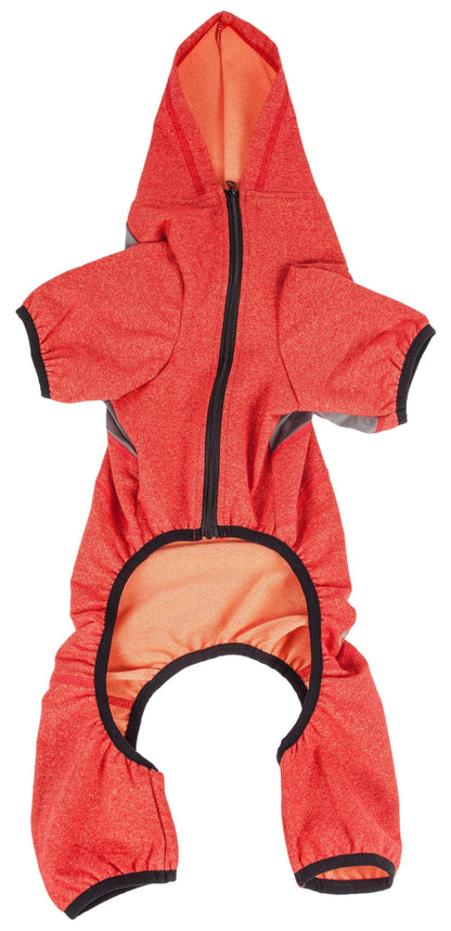 Pet Life ®  Active 'Fur-Breeze' Medium-weight 4-Way-Stretch Full Body Hooded Dog Yoga sweater