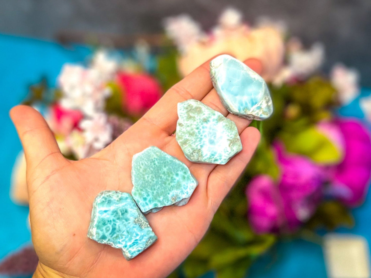 Polished Larimar Slices, Good Quality - Ethereal Essentials