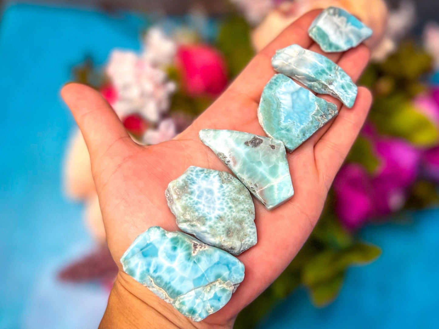 Polished Larimar Slices, Good Quality - Ethereal Essentials