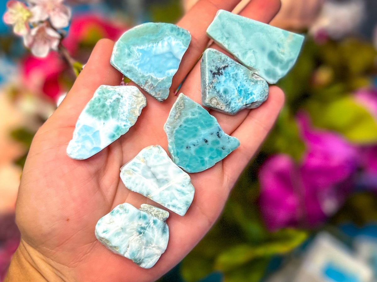 Polished Larimar Slices, Good Quality - Ethereal Essentials