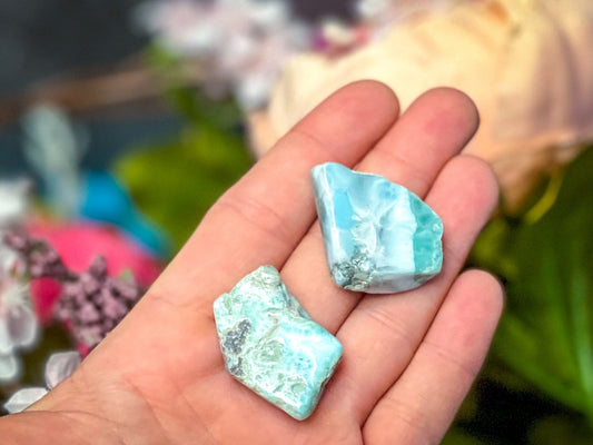 Polished Larimar Slices, Good Quality - Ethereal Essentials