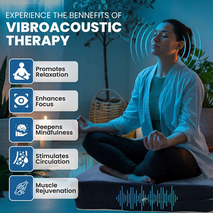 Premium Vibroacoustic Zafu Meditation Cushion Bundle - Yoga - Ethereal Essentials