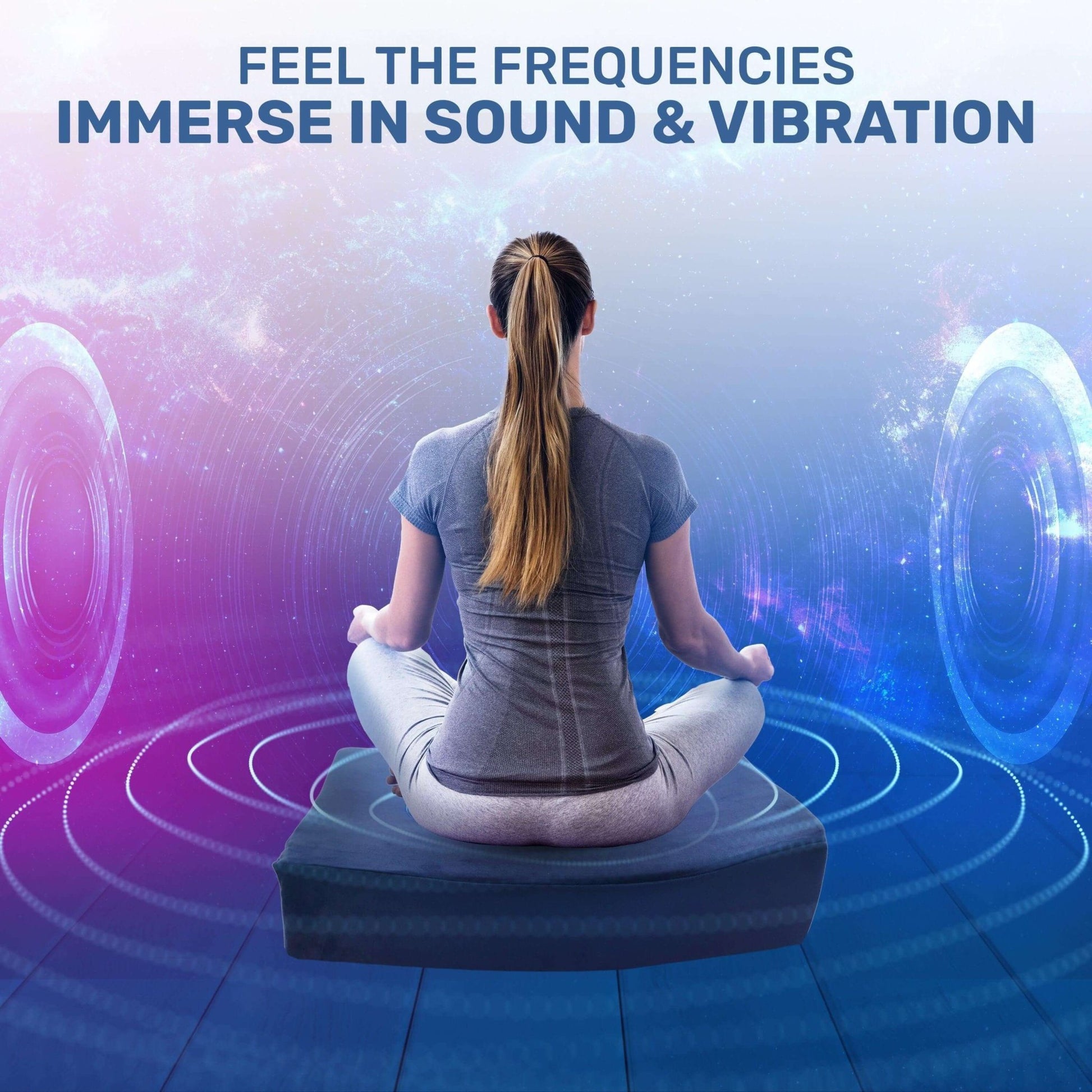 Premium Vibroacoustic Zafu Meditation Cushion Bundle - Yoga - Ethereal Essentials