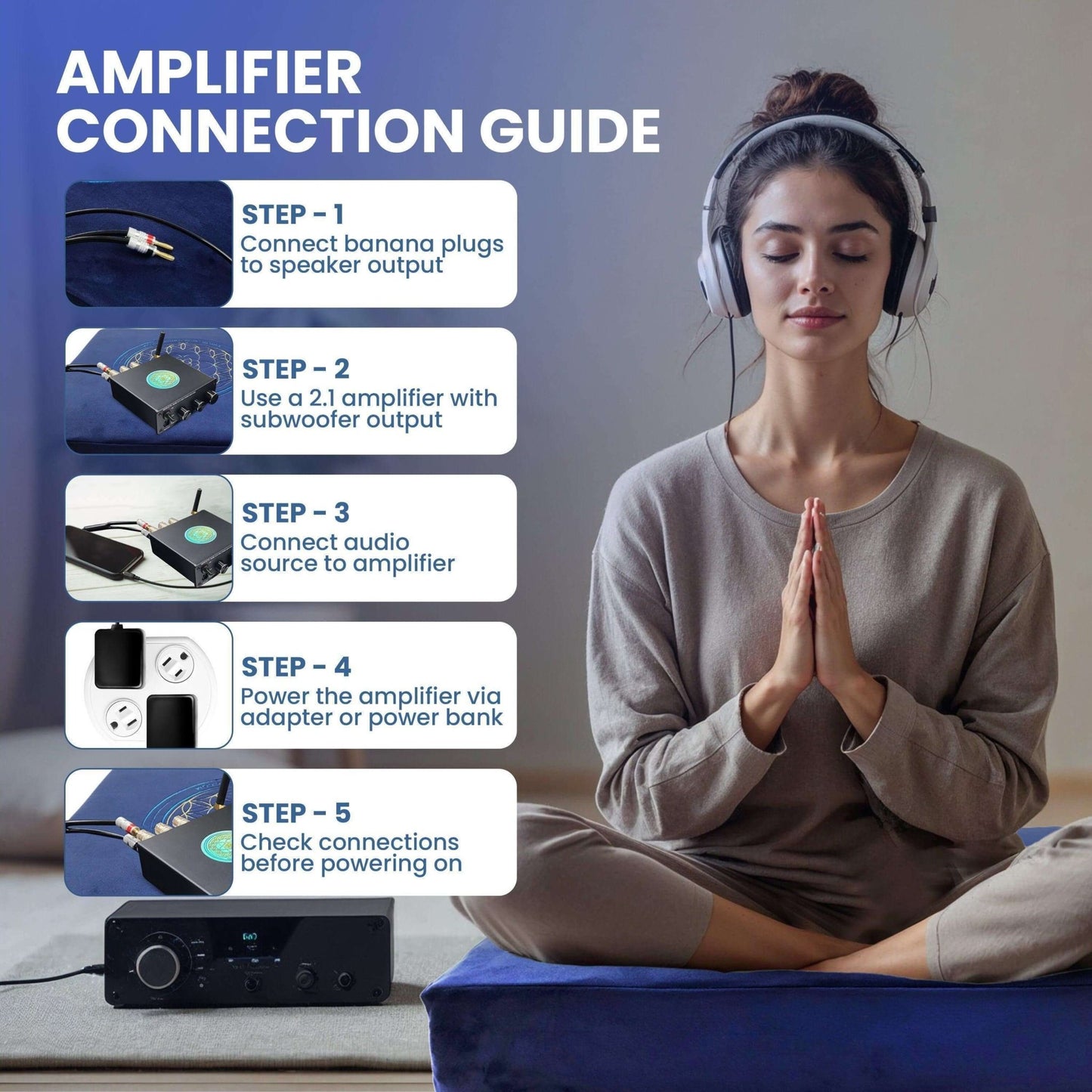 Premium Vibroacoustic Zafu Meditation Cushion Bundle - Yoga - Ethereal Essentials