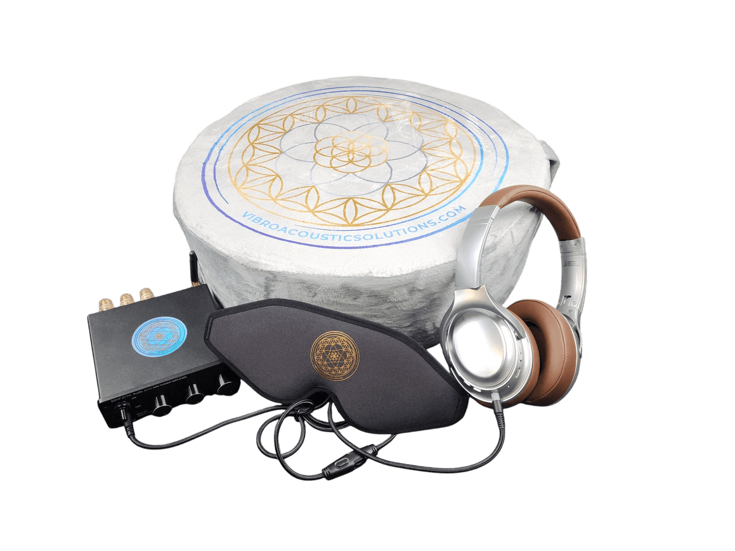 Premium Vibroacoustic Zafu Meditation Cushion Bundle - Yoga - Ethereal Essentials