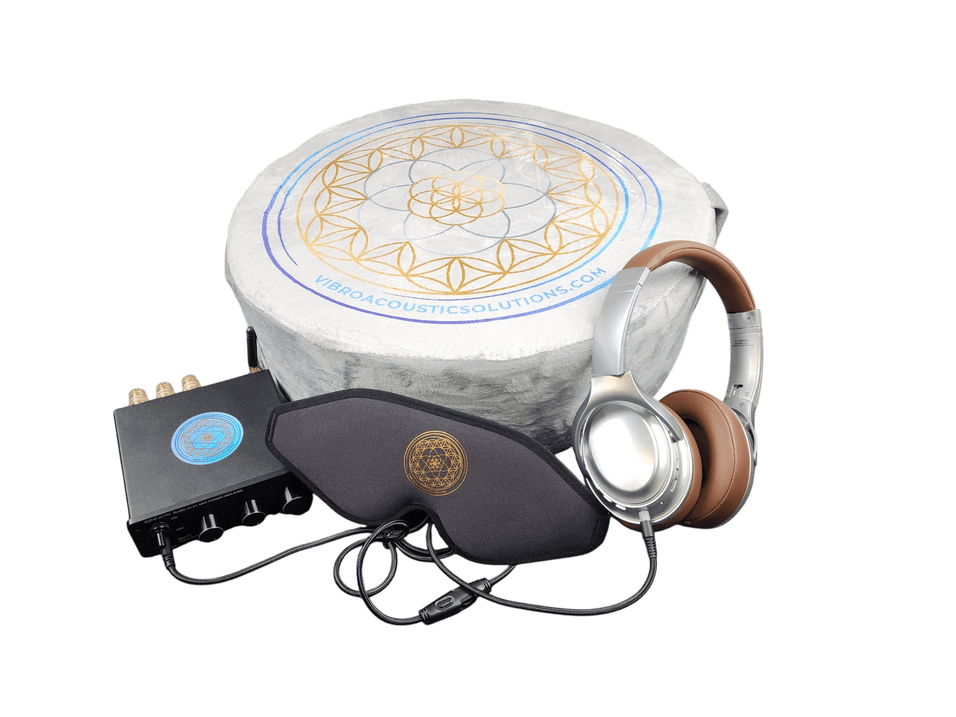 Premium Vibroacoustic Zafu Meditation Cushion Bundle - Yoga - Ethereal Essentials
