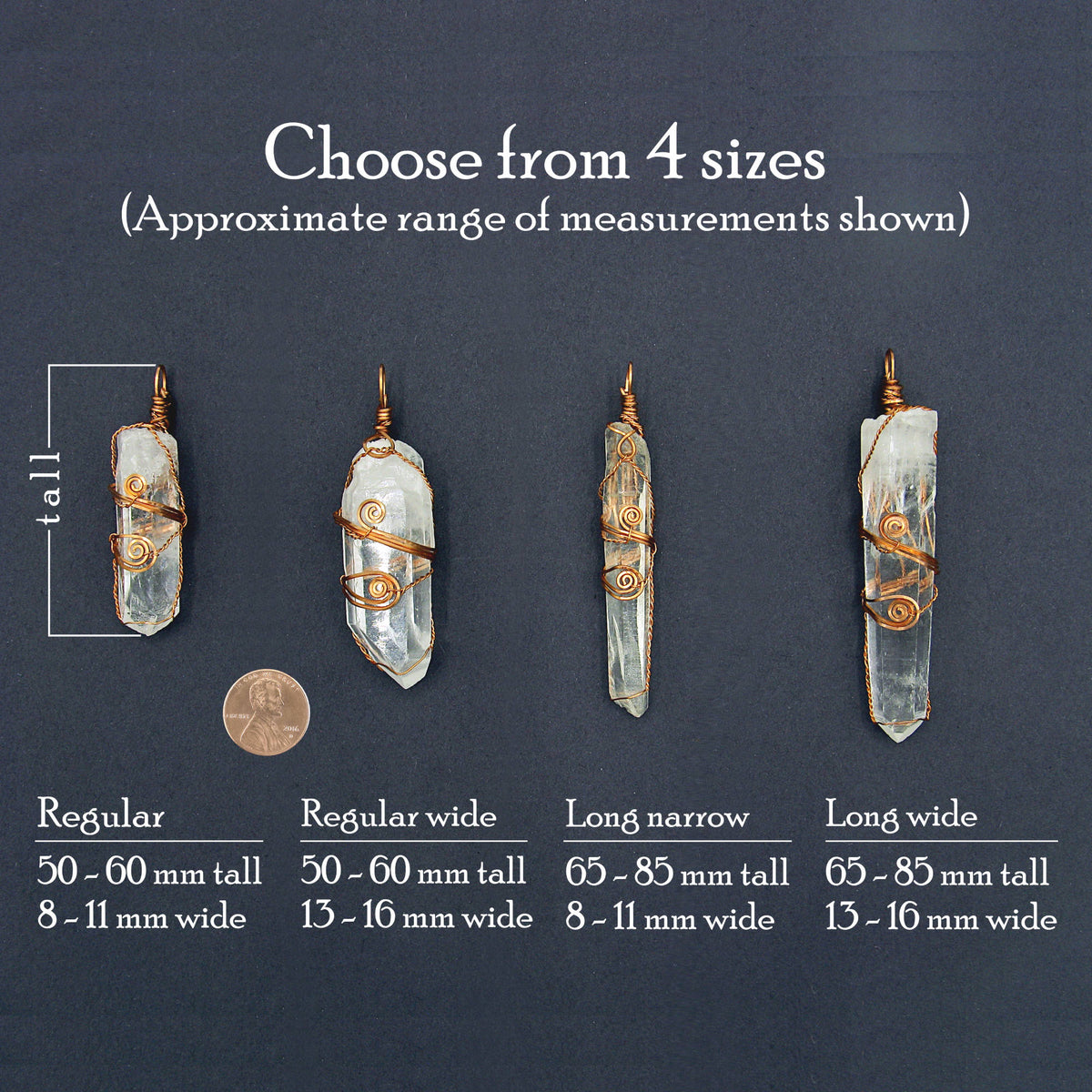Raw Quartz Crystal Point Pendant – Copper Wire Wrapped Necklace, Handmade - Ethereal Essentials