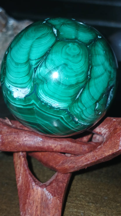 ✨ Malachite Sphere – Stone of Protection, Power & Heart Chakra Healing ✨
