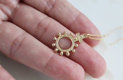 Rosary Bead Necklace 14k Gold - Ethereal Essentials
