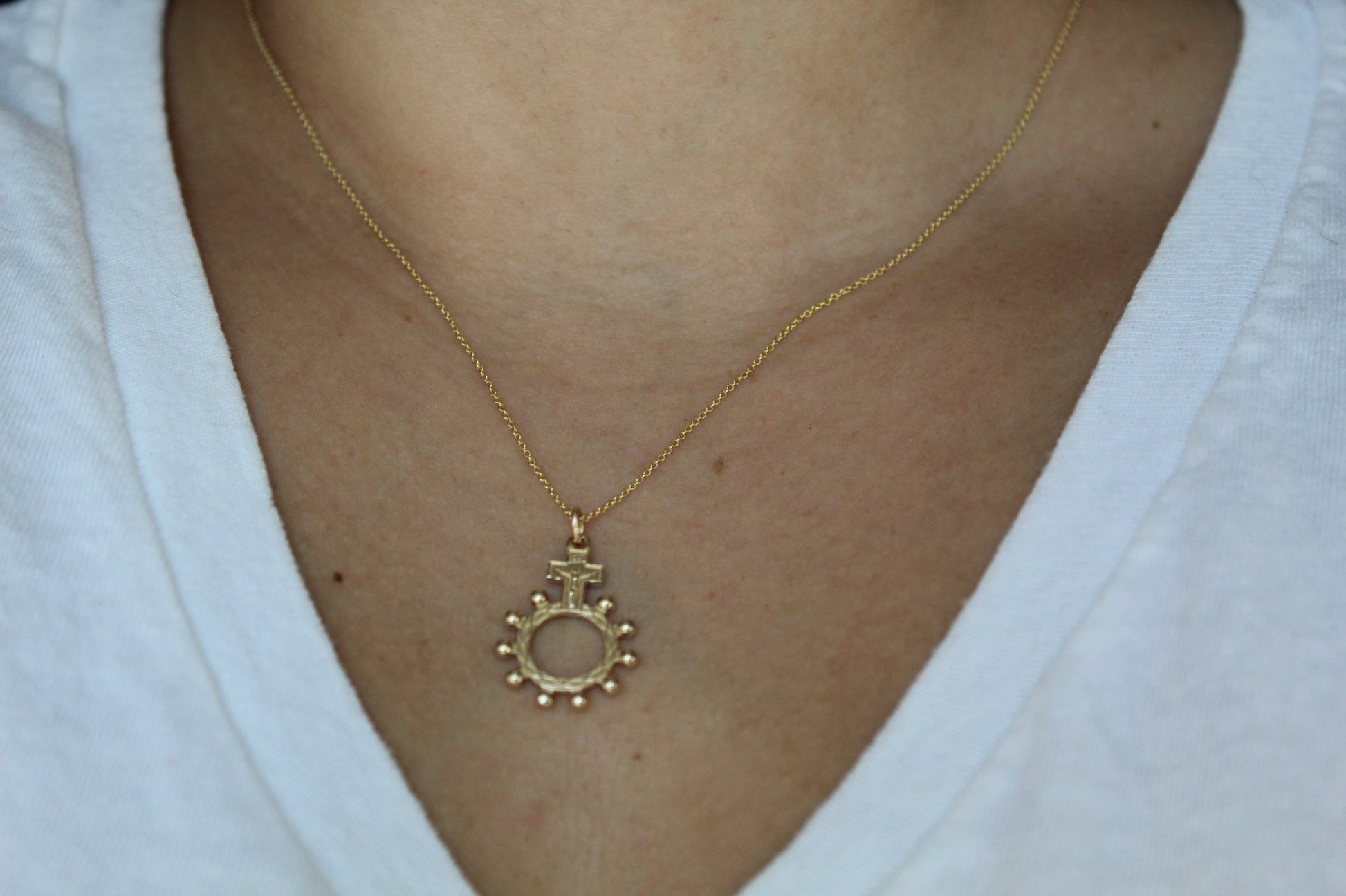 Rosary Bead Necklace 14k Gold - Ethereal Essentials