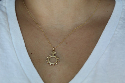 Rosary Bead Necklace 14k Gold - Ethereal Essentials