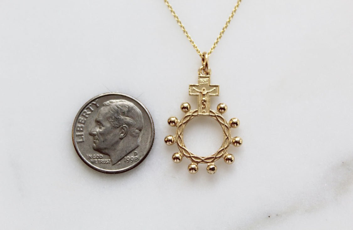 Rosary Bead Necklace 14k Gold - Ethereal Essentials