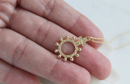 Rosary Bead Necklace 14k Gold - Ethereal Essentials