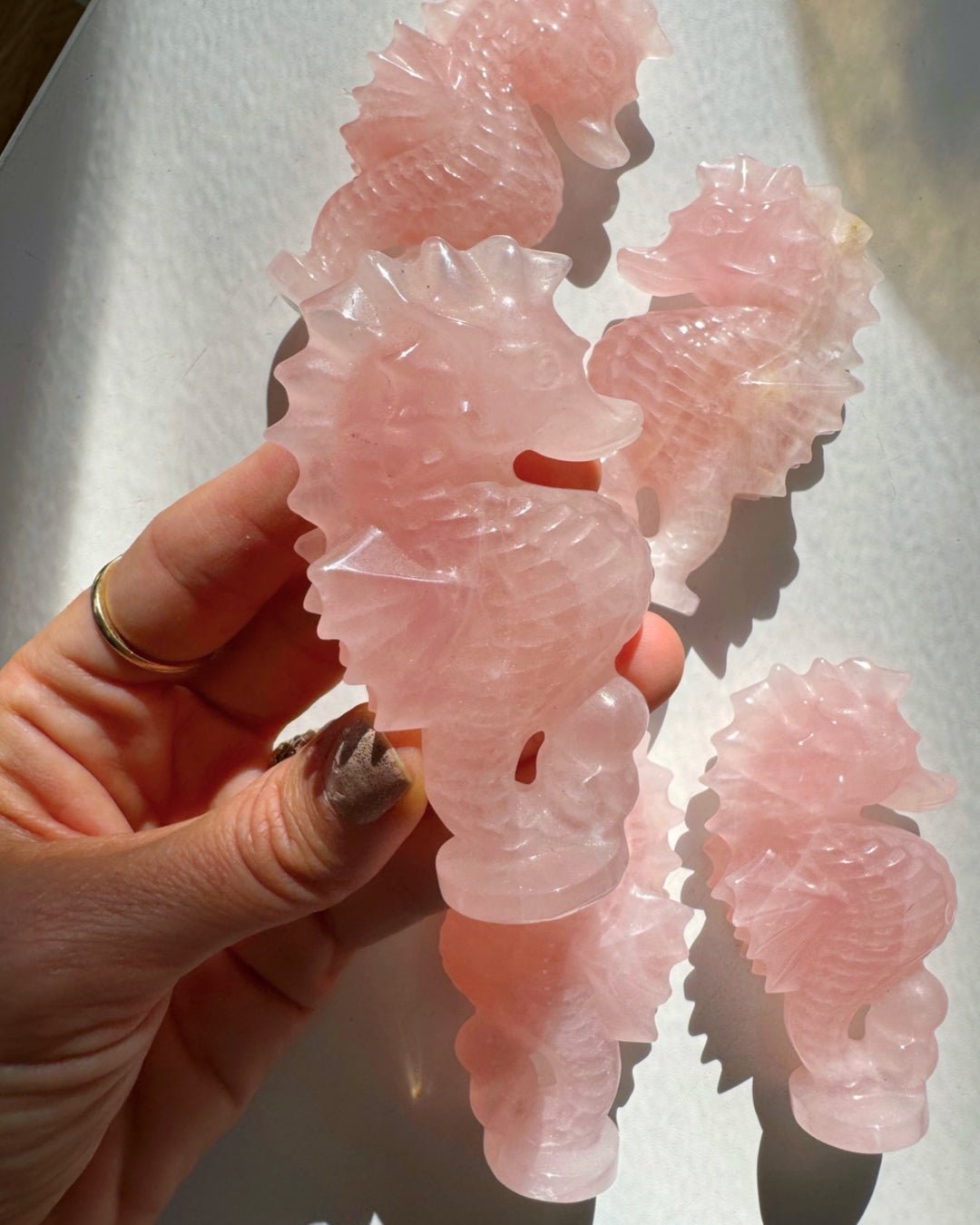 Rose Quartz Seahorse - Ethereal Essentials