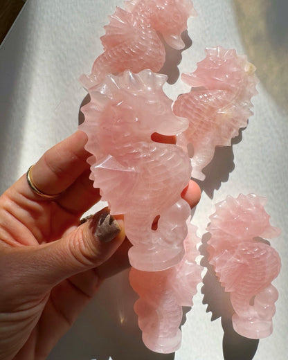 Rose Quartz Seahorse - Ethereal Essentials