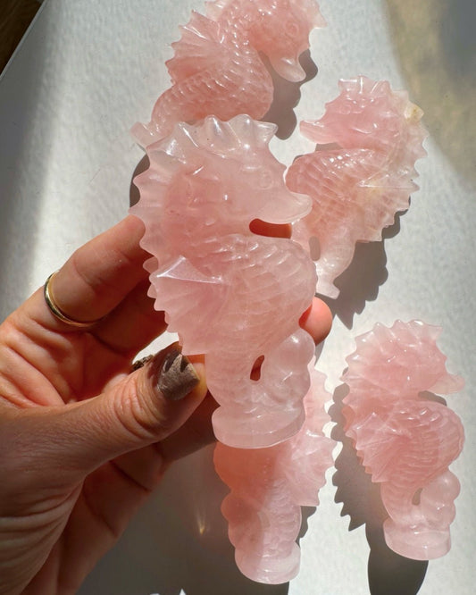 Rose Quartz Seahorse - Ethereal Essentials