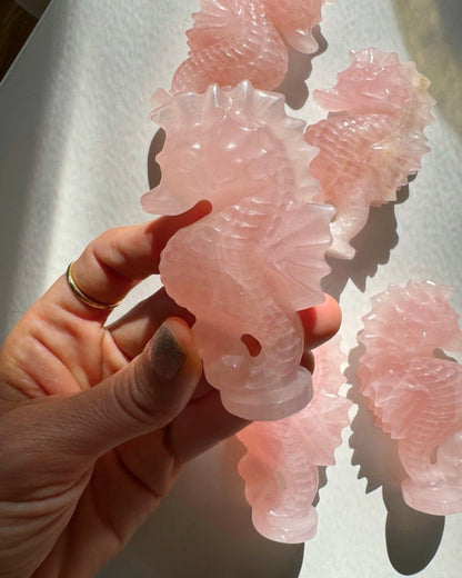 Rose Quartz Seahorse - Ethereal Essentials