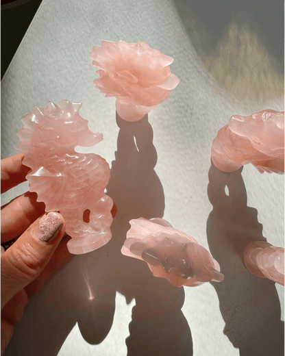 Rose Quartz Seahorse - Ethereal Essentials