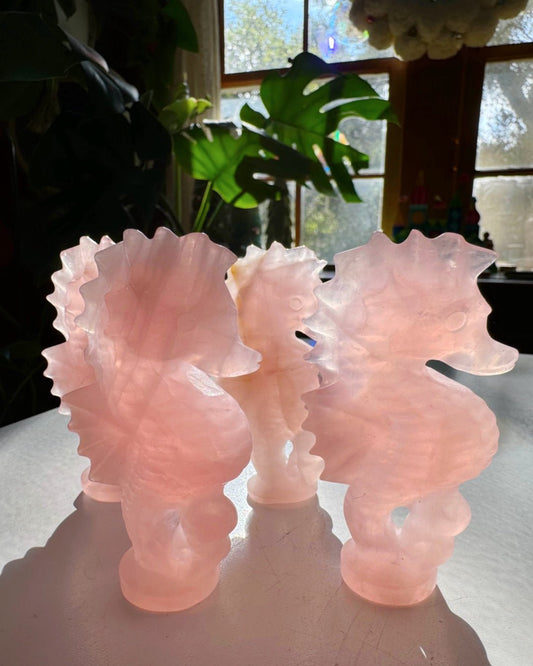 Rose Quartz Seahorse - Ethereal Essentials