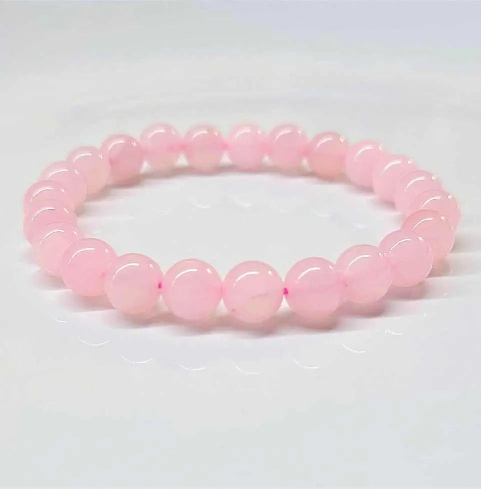 Rose Quartz Round Bead Bracelet - Nurturing Love Sacred Crystals