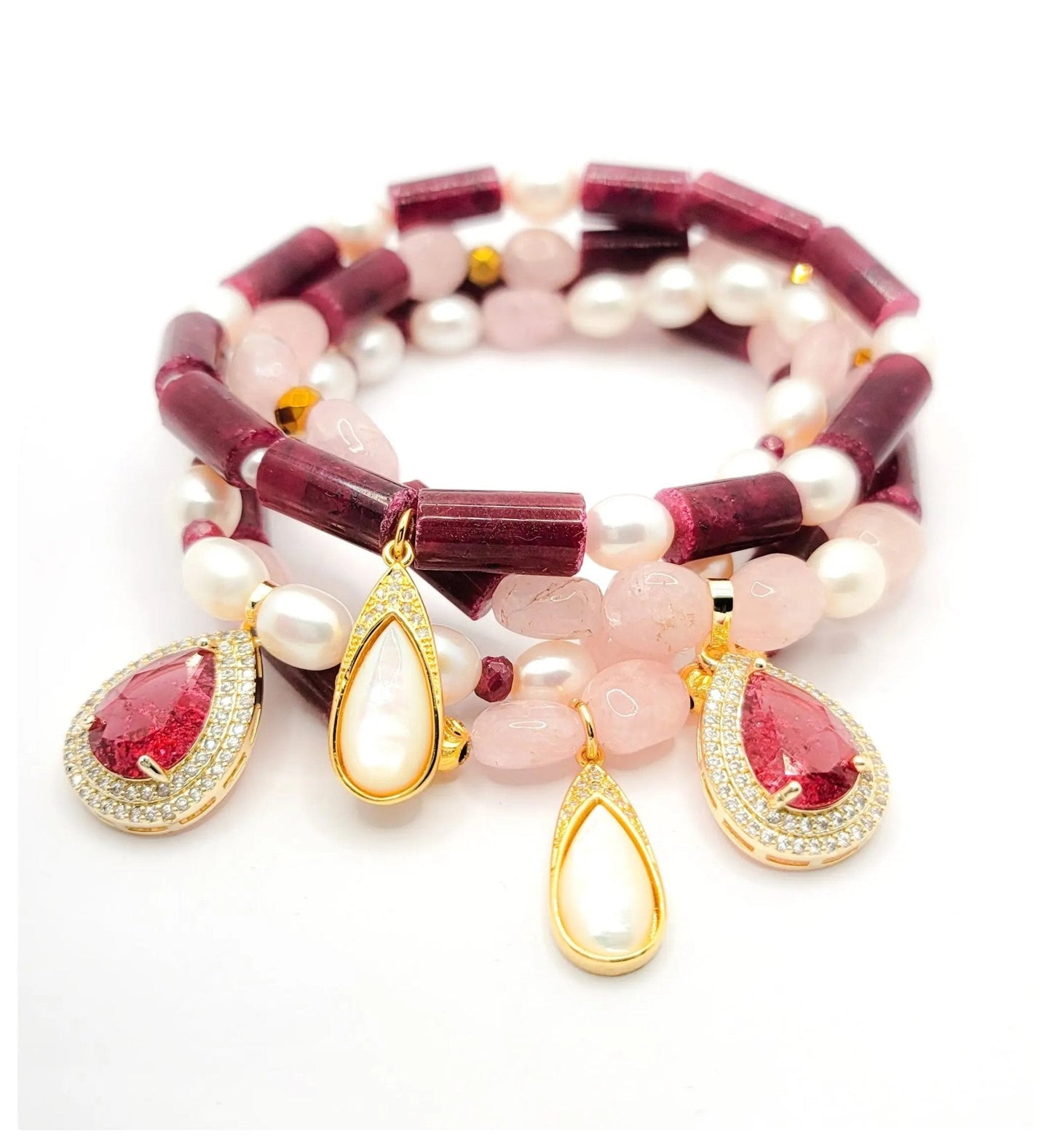 Ruby and Morganite bracelet