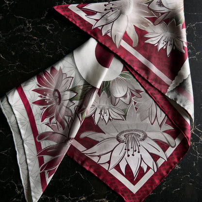 Saguaro Blossom Silk Scarf - Classic Size - Ethereal Essentials