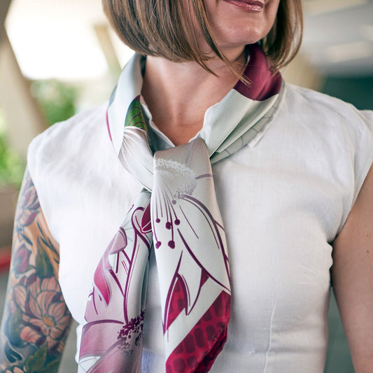 Saguaro Blossom Silk Scarf - Statement Size - Ethereal Essentials