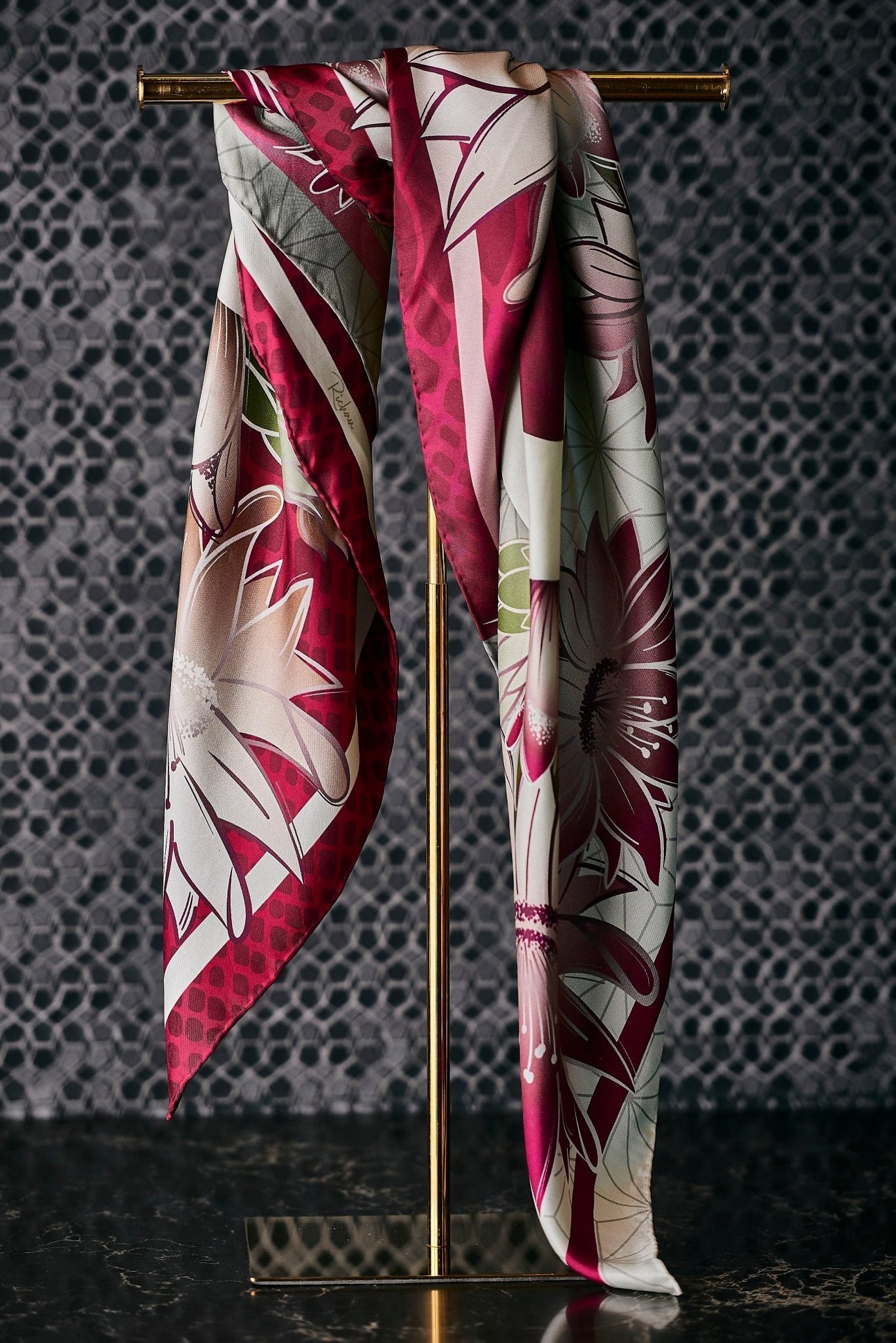 Saguaro Blossom Silk Scarf - Statement Size - Ethereal Essentials