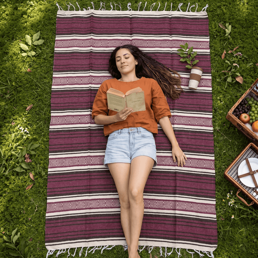 Saltillo Falsa Yoga Blanket - Cotton & Recycled Fiber - Ethereal Essentials