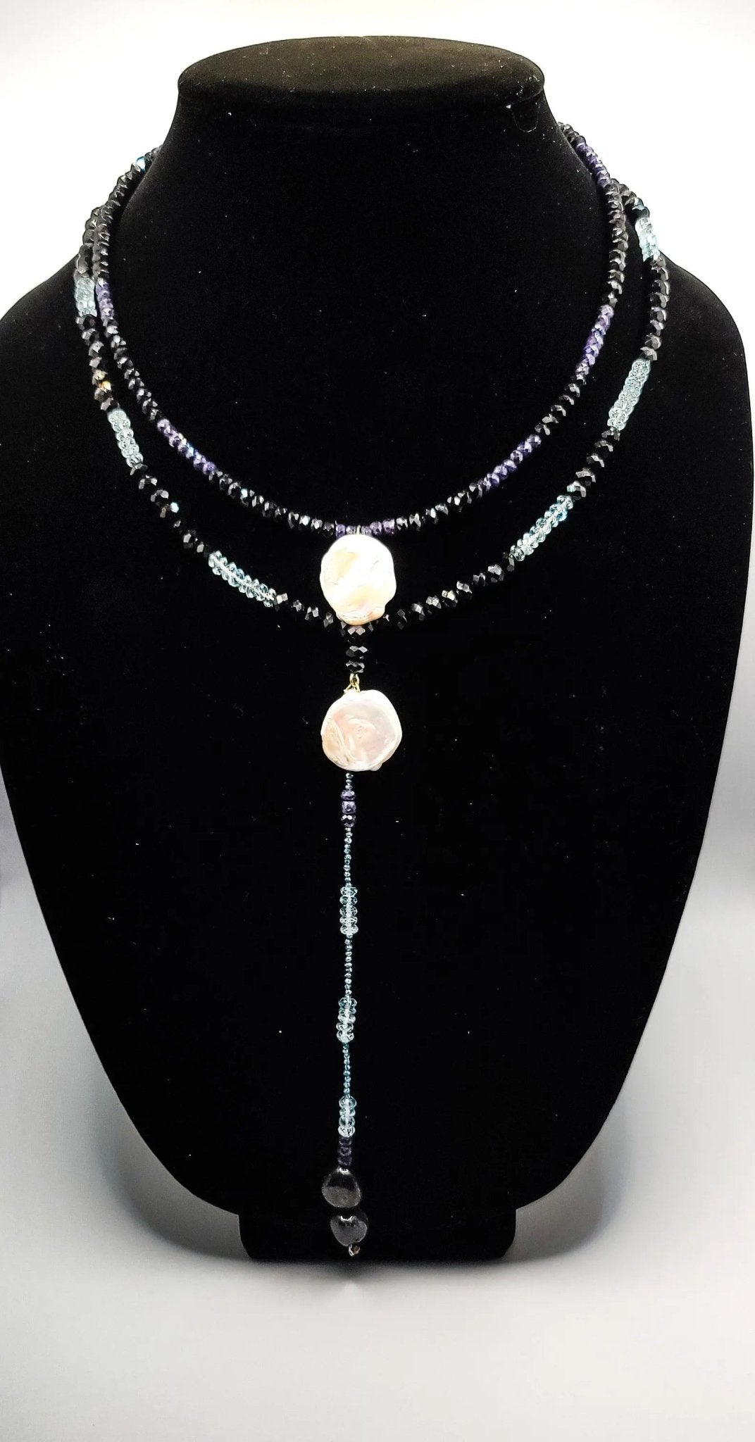 Sapphire & Blue Topaz Collar Necklace