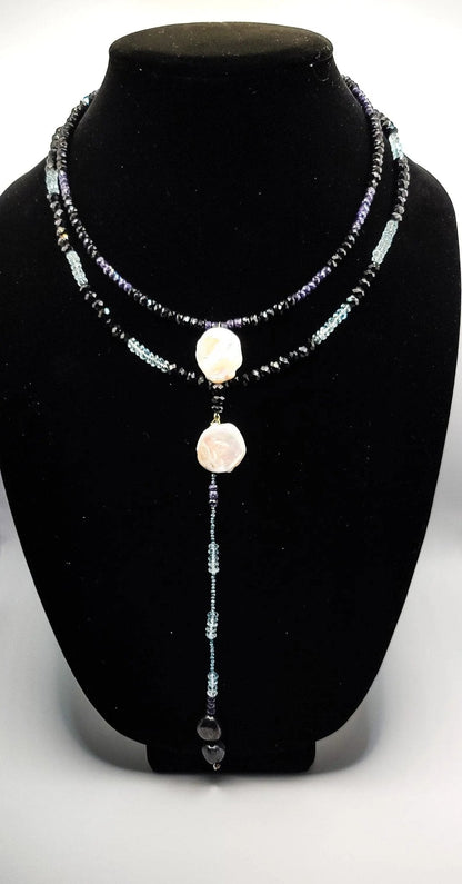 Sapphire & Blue Topaz Collar Necklace