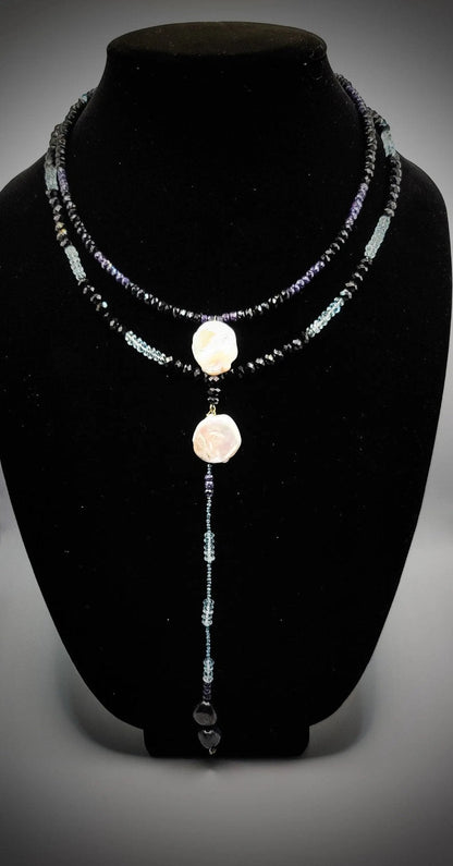 Sapphire & Blue Topaz Collar Necklace