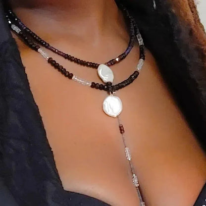 Sapphire & Blue Topaz Collar Necklace