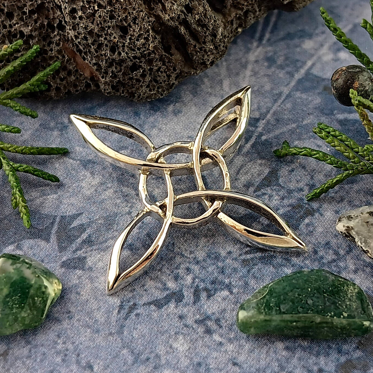 Sculptural Witch's Knot Pendant, Handmade - Ethereal Essentials