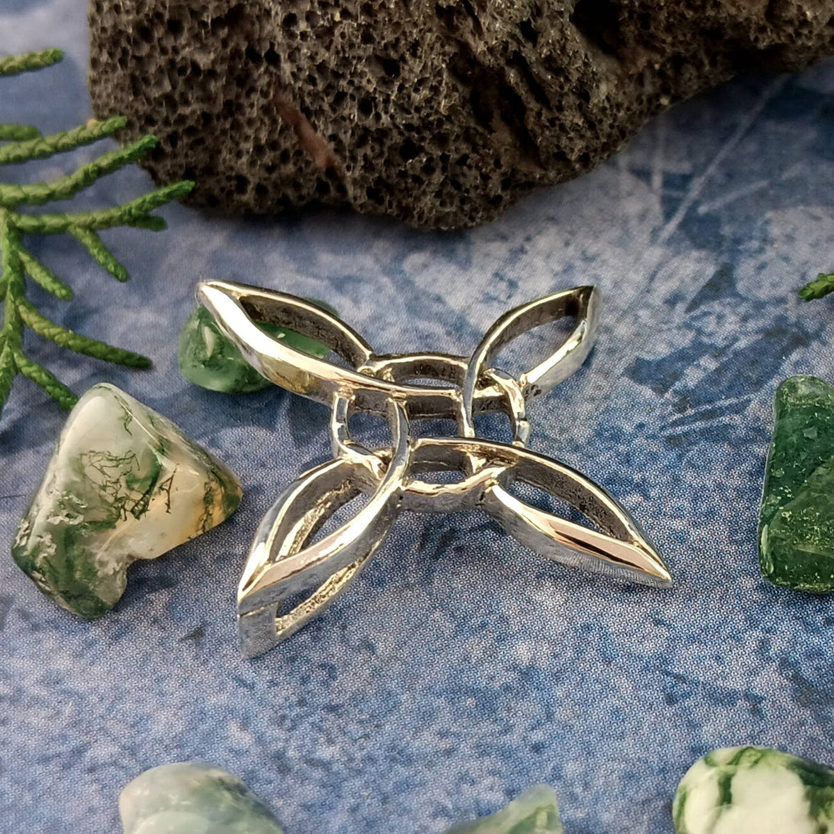 Sculptural Witch's Knot Pendant, Handmade - Ethereal Essentials