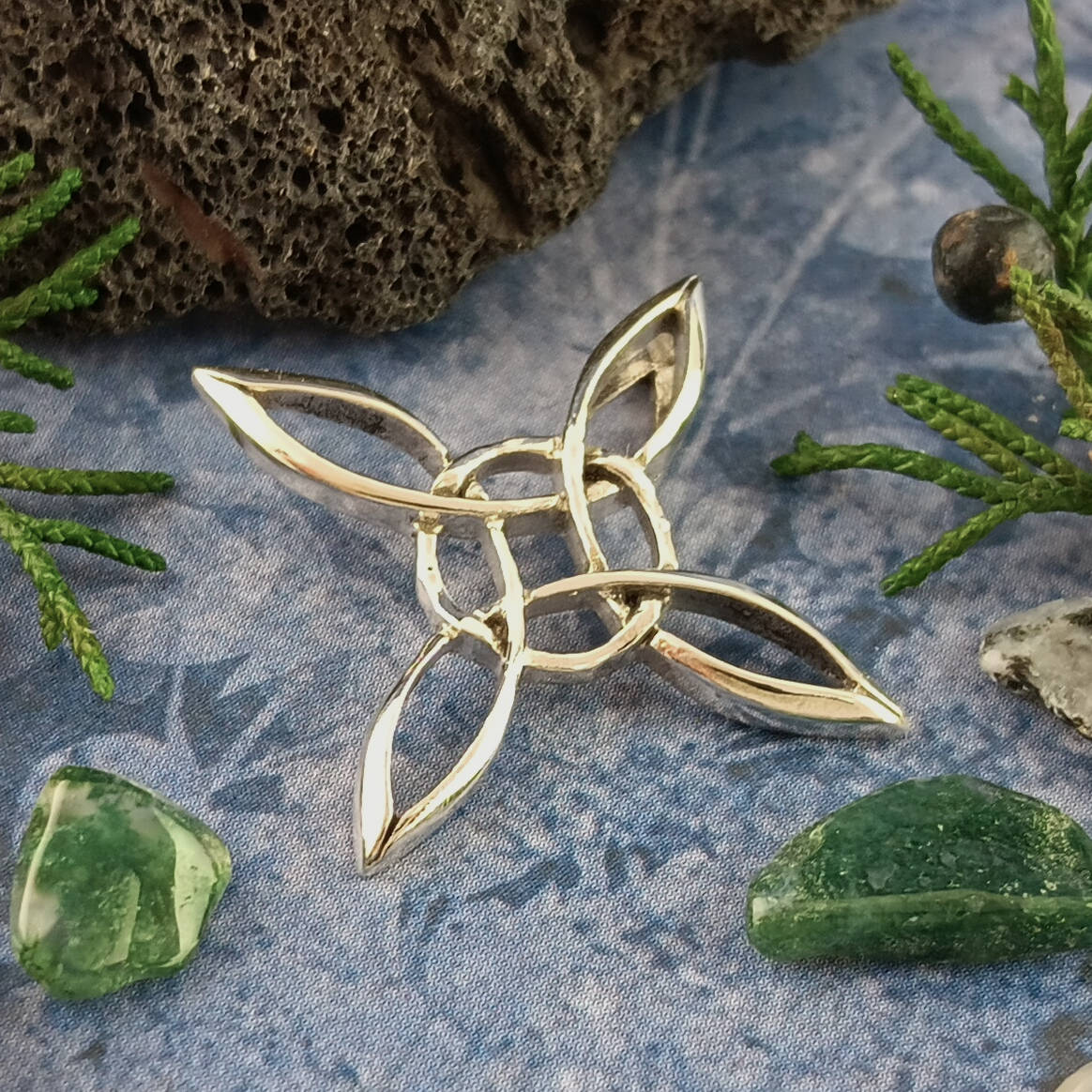 Sculptural Witch's Knot Pendant, Handmade - Ethereal Essentials