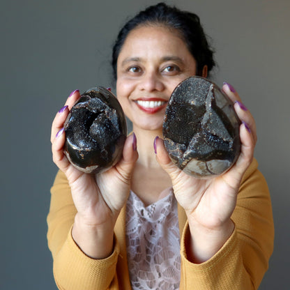 Septarian Egg Mighty Dragon Stone Druzy Geode