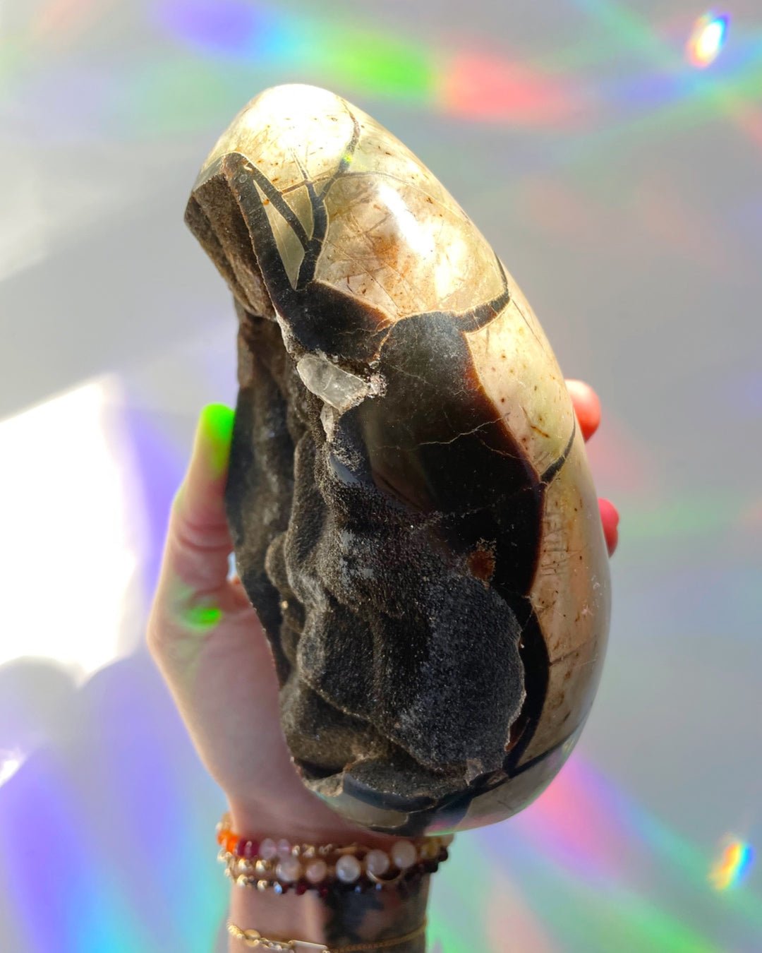 Septarian Geode Dragon Egg - Cutbase - Ethereal Essentials
