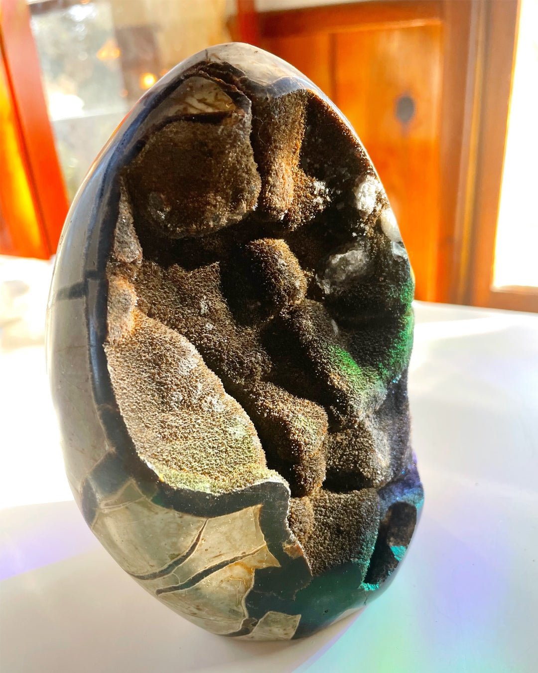 Septarian Geode Dragon Egg - Cutbase - Ethereal Essentials