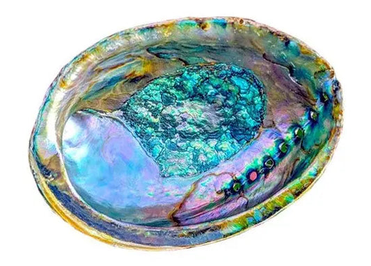 Natural Rainbow ashtray for home fragrance Smudging rituals -5" DC-OMSutra