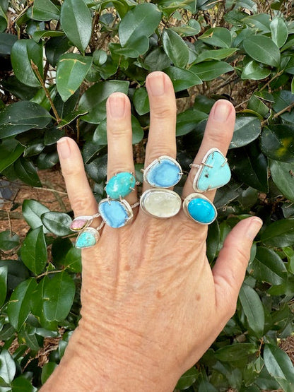 Rainbow Moonstone Ring