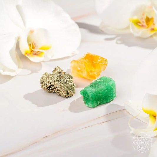 The Abundance Trio - Citrine, Green Aventurine, Pyrite Conscious Items