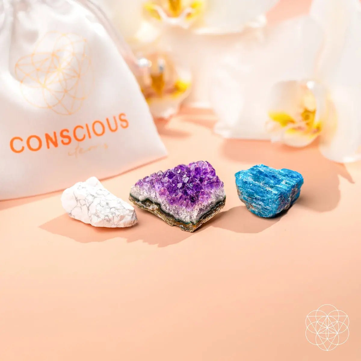 The Anti-Anxiety Trio - Amethyst, Apatite, Howlite Conscious Items