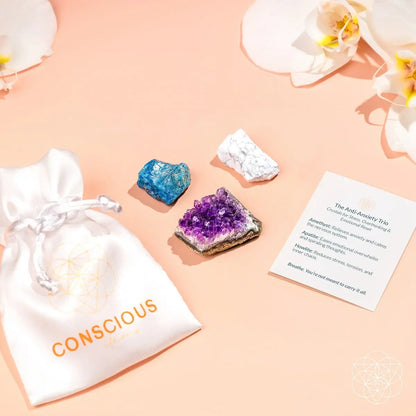 The Anti-Anxiety Trio - Amethyst, Apatite, Howlite Conscious Items