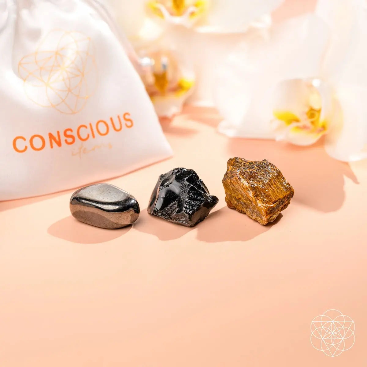 The Triple Protection Trio - Obsidian, Tiger's Eye, Hematite Conscious Items