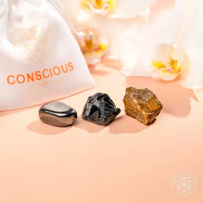 The Triple Protection Trio - Obsidian, Tiger's Eye, Hematite Conscious Items