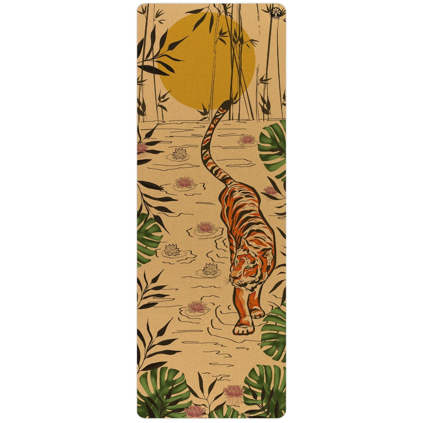 Tiger Lotus Aura Cork Yoga Mat - Ethereal Essentials